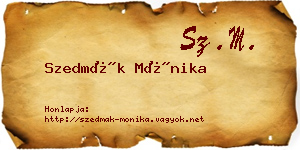 Szedmák Mónika névjegykártya